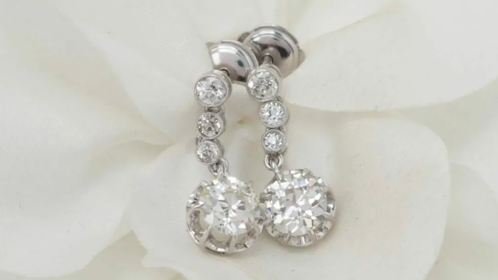 Dormeuses anciennes diamants