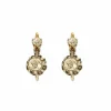 Dormeuses anciennes en or 18K et diamants
