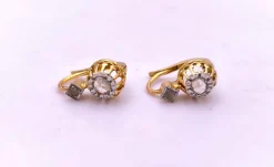 Dormeuses anciennes or et diamants