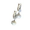 Dormeuses Art Déco or, perles et diamants
