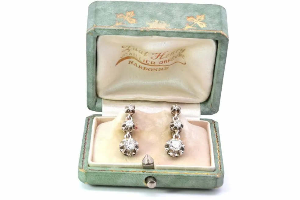 Dormeuses diamants années 1930