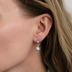 Dormeuses en platine & diamants
