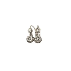 Dormeuses Or Blanc & Diamants