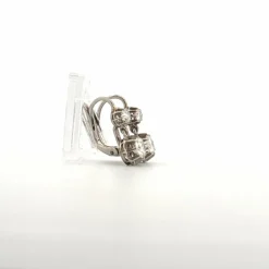 Dormeuses Or Blanc 18k