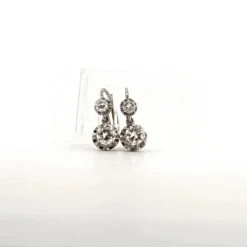 Dormeuses Or Blanc 18k