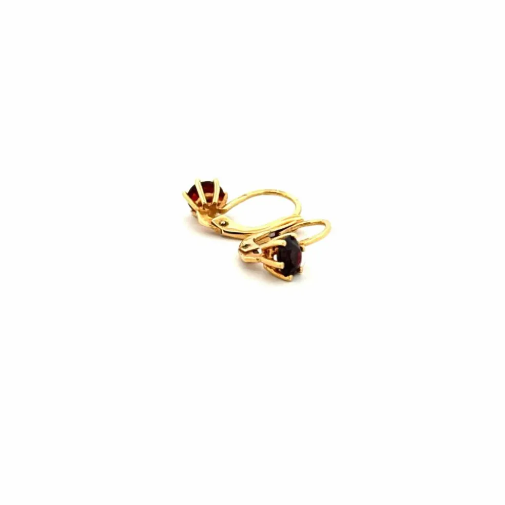 Dormeuses Or Jaune 18k & Rubellite