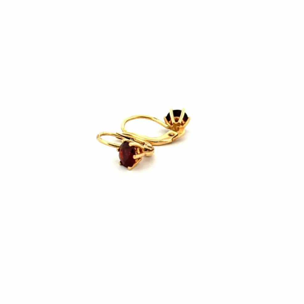 Dormeuses Or Jaune 18k & Rubellite