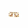 Dormeuses Or Jaune 18k Perle & Topaze