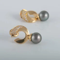 Dormeuses Perles de Tahiti Diamants