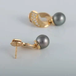 Dormeuses Perles de Tahiti Diamants