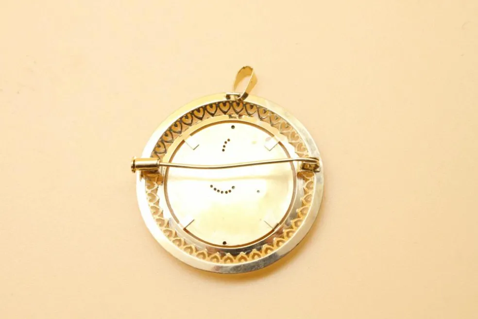 Dropsy - Broche/Pendentif Art Nouveau or et diamants