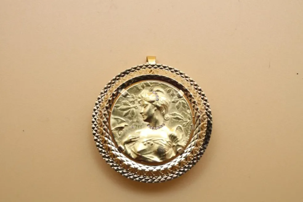 Dropsy - Broche/Pendentif Art Nouveau or et diamants