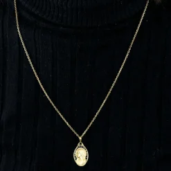 DROPSY - Médaille de la Vierge en or et émail plique-à-jour