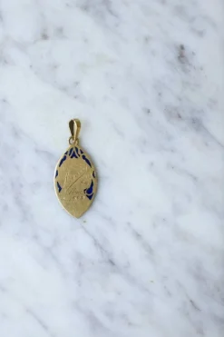 Dropsy - Médaille or émail Vierge Marie