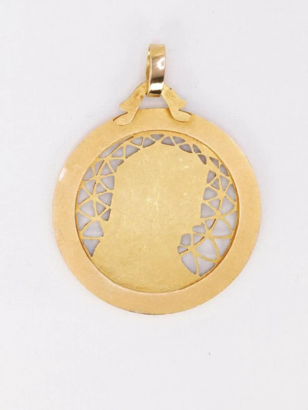 DROPSY Médaille vintage Vierge de profil or jaune