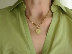 Emile MONIER pendentif Art Nouveau Amour Cœur