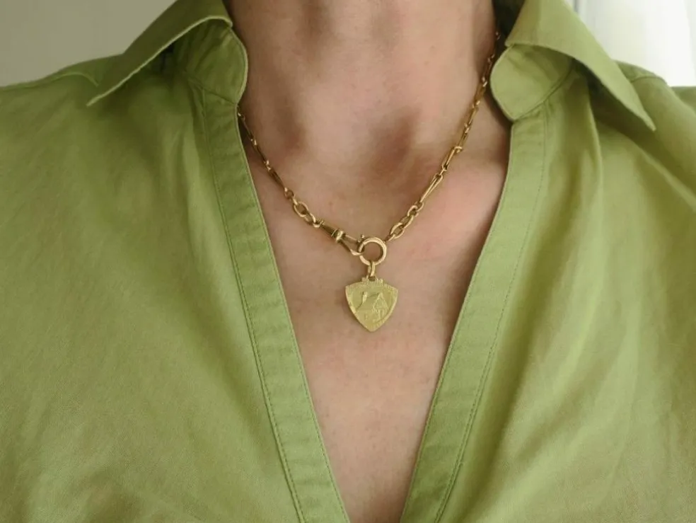 Emile MONIER pendentif Art Nouveau Amour Cœur