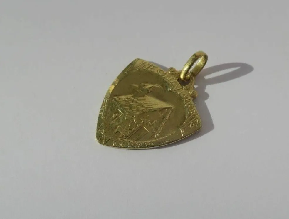 Emile MONIER pendentif Art Nouveau Amour Cœur