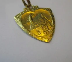 Emile MONIER pendentif Art Nouveau Amour Cœur