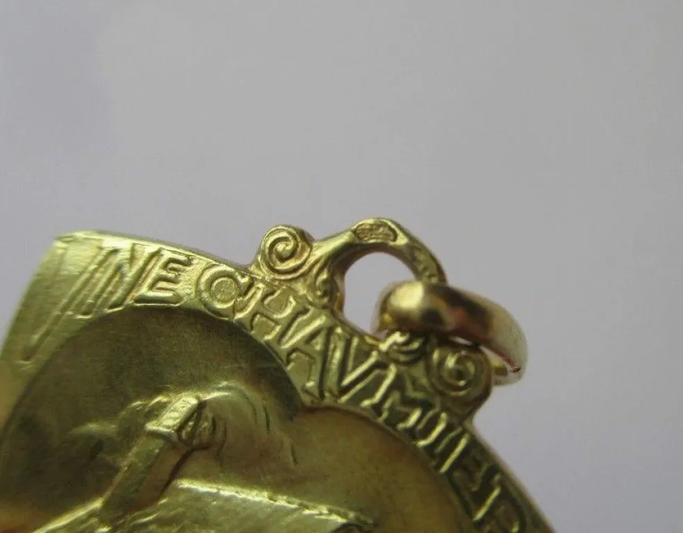 Emile MONIER pendentif Art Nouveau Amour Cœur