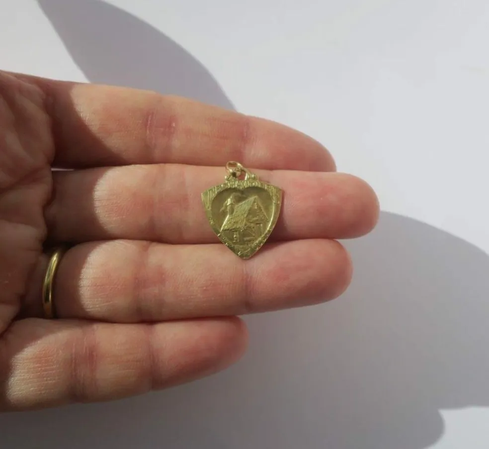 Emile MONIER pendentif Art Nouveau Amour Cœur