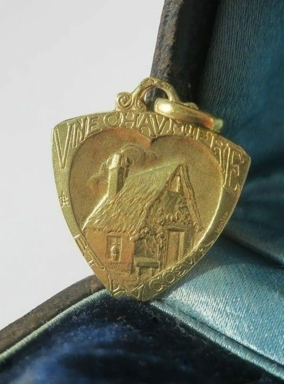 Emile MONIER pendentif Art Nouveau Amour Cœur