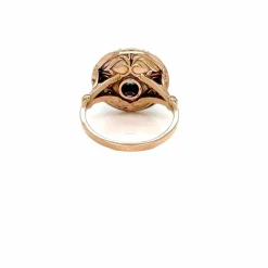 Ensemble bague et boucles d'oreilles victoriennes en or et argent avec diamants