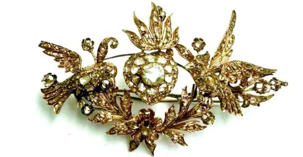 Ensemble broche et bague Empire austro-hongrois
