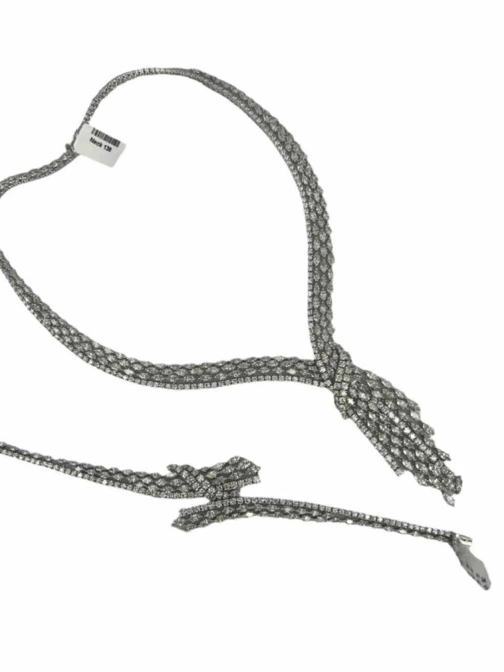 Ensemble collier et bracelet en or blanc et diamants haut de gamme