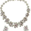 Ensemble Fleur Diamant et Tourmaline d'inspiration vintage