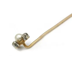 Epingle À Cravate - Or, Diamants & Perle