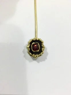 Epingle à Cravate Onyx Et Grenat