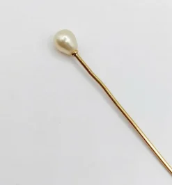 Epingle à cravate ou chapeau antique or et perle (circa 1900)