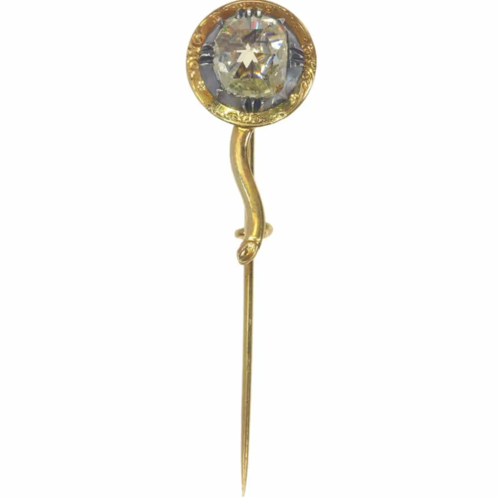 Epingle antique Diamant taillé en rose