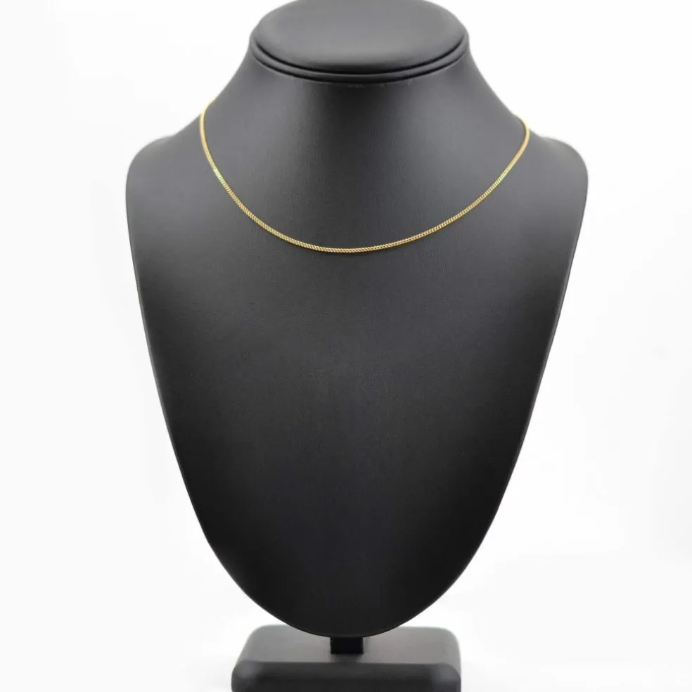 Fine chaine maille gourmette limée or jaune