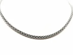 Fope Collier Maille pop-corn Or blanc