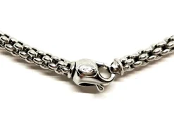 Fope Collier Maille pop-corn Or blanc