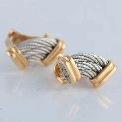FRED - boucles d'oreilles en or et acier