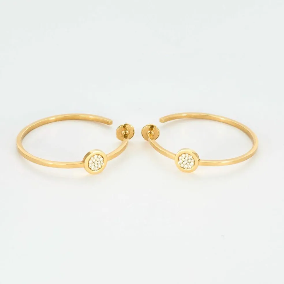FRED - Miss Fred Moon - Créoles en Or jaune et Diamants