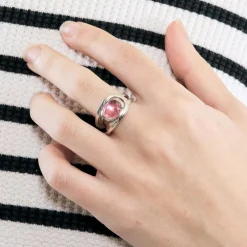 FRED - Sunlight - Bague Or blanc et Tourmaline rose