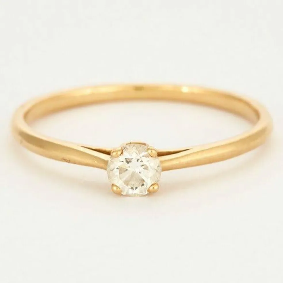 GEMMYO - Baby Lady - Bague solitaire en or jaune