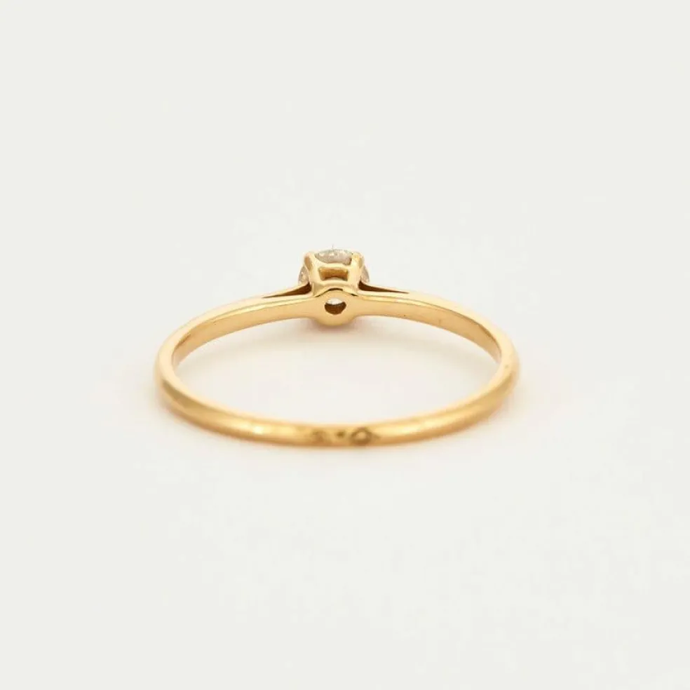 GEMMYO - Baby Lady - Bague solitaire en or jaune
