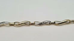 Gourmette en Or Jaune & diamants