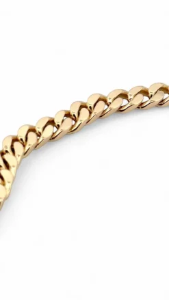 Gourmette or jaune et diamants