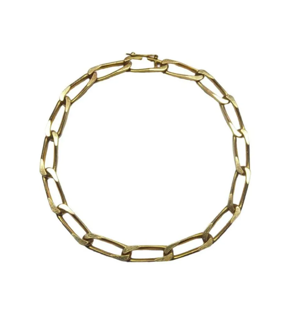 Gourmette or jaune, maille cheval