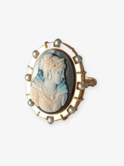Grande Bague Camée sur Onyx, Dame au Diadème