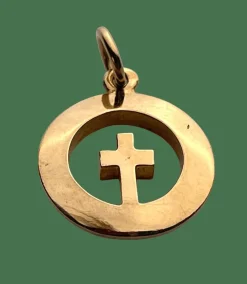 Grande médaille croix ajourée or jaune