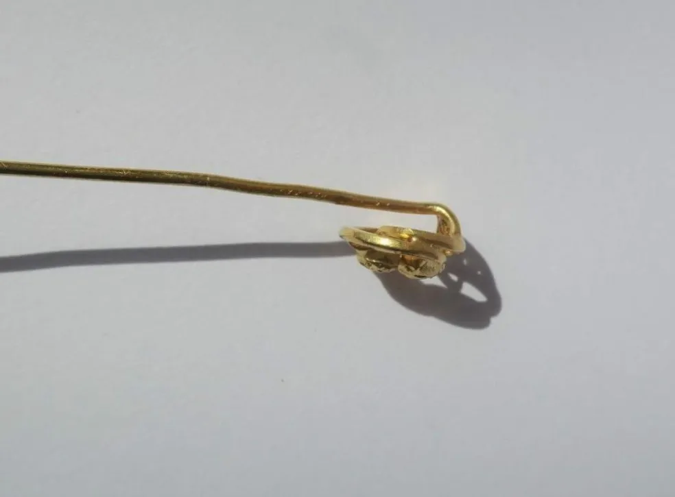 Grande épingle broche 1900 serpents Ouroboros