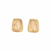 Grandes Boucles d'Oreilles Diamants Années 80 Vintage Or Jaune