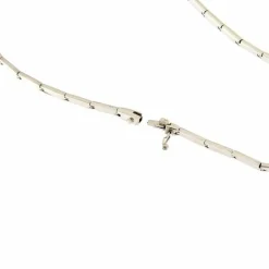 Guidetti | Collier semi-rigide en or blanc avec diamants taille brillant